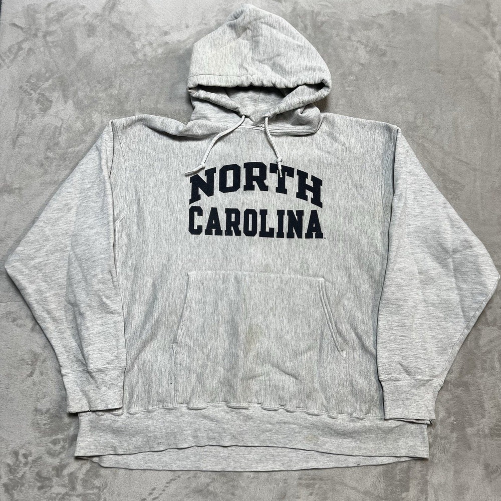 Vintage North Carolina Champion Reverse Weave Hoodie Mens Size 2XL UNC 90s Y2K